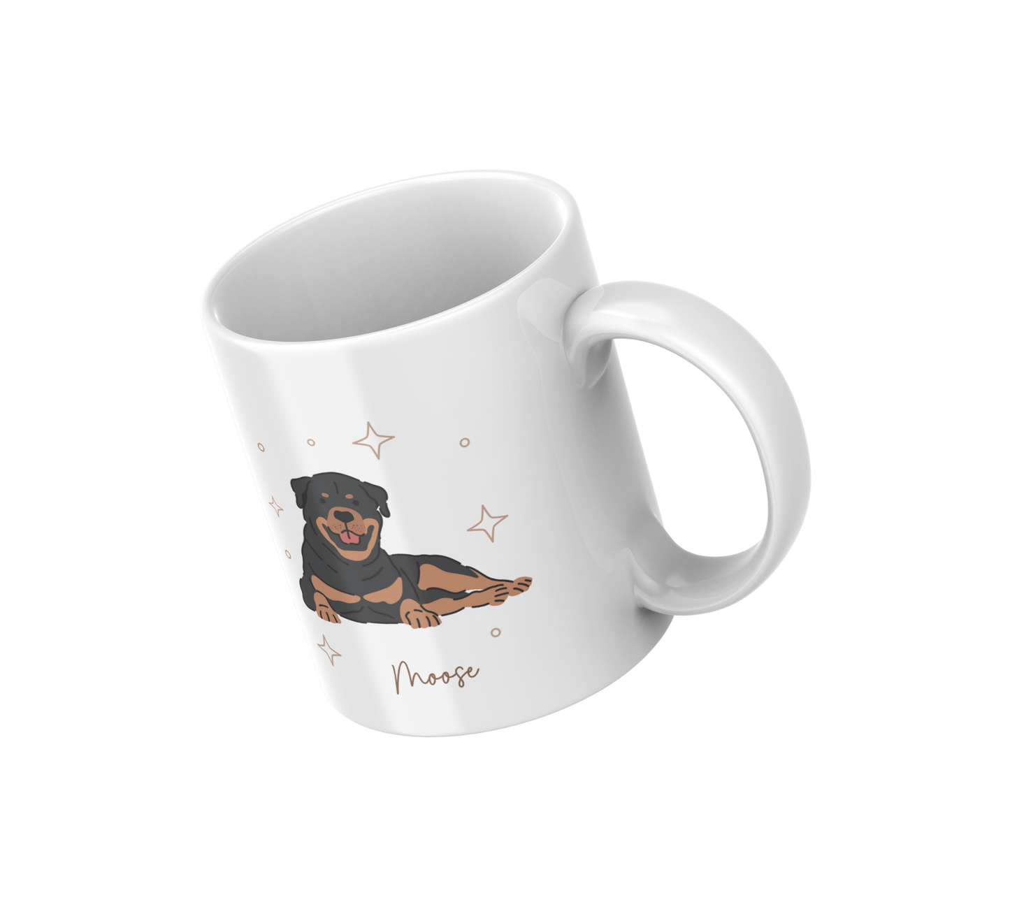 Personalizable Rottweiler Coffee Mug, and/or Coaster: Custom Dog Lover Gift