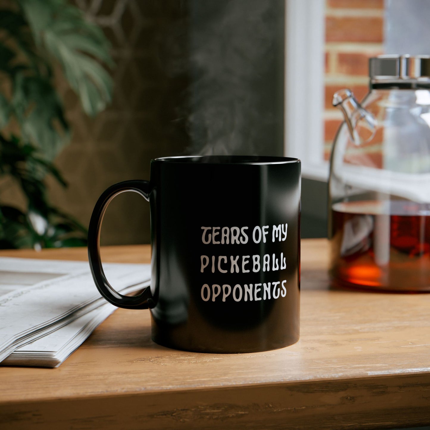 Tears Of My Pickleball Opponents Black Mug