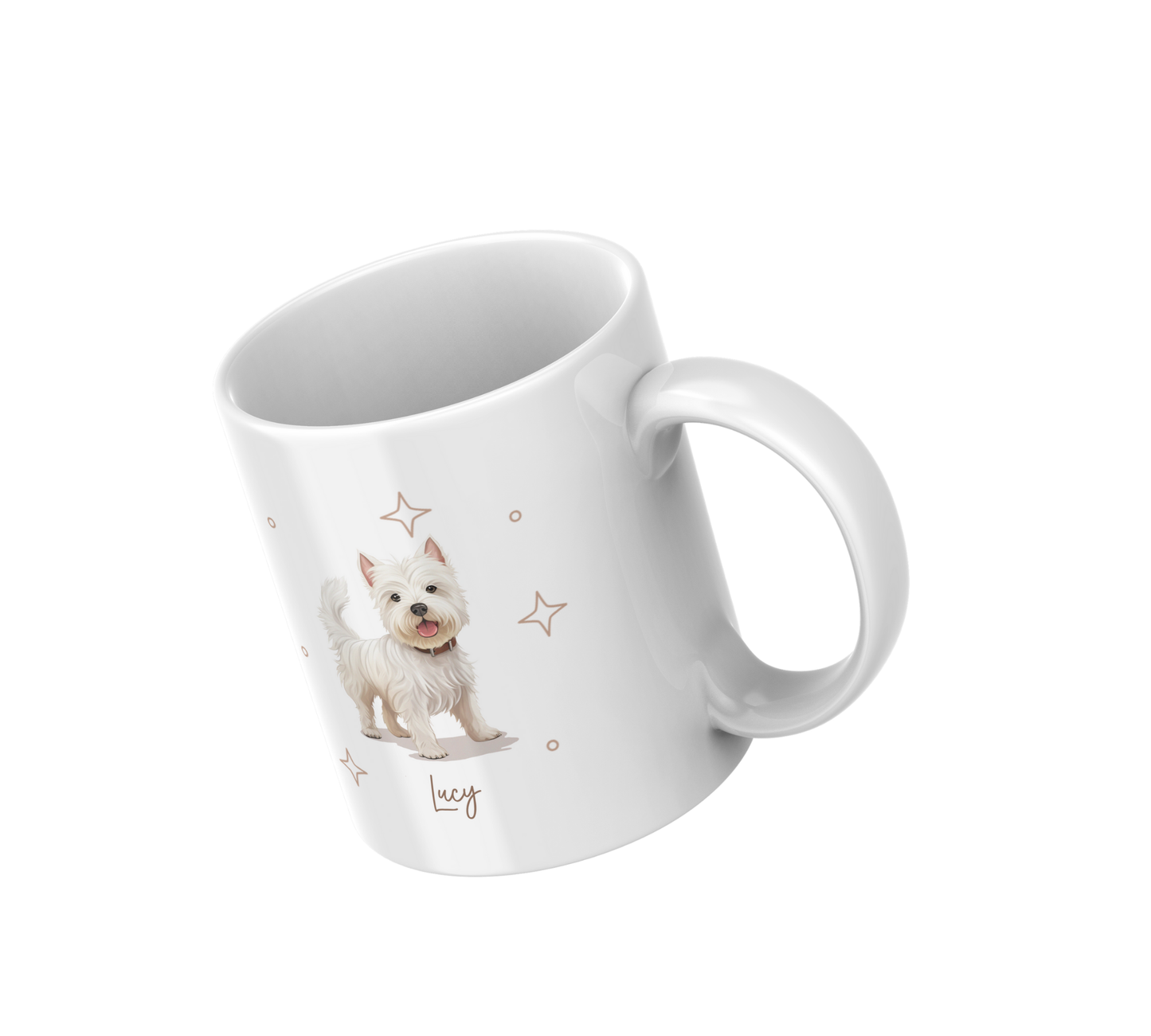 Personalizable West Highland Terrier Coffee Mug, and/or Coaster: Custom Dog Lover Gift