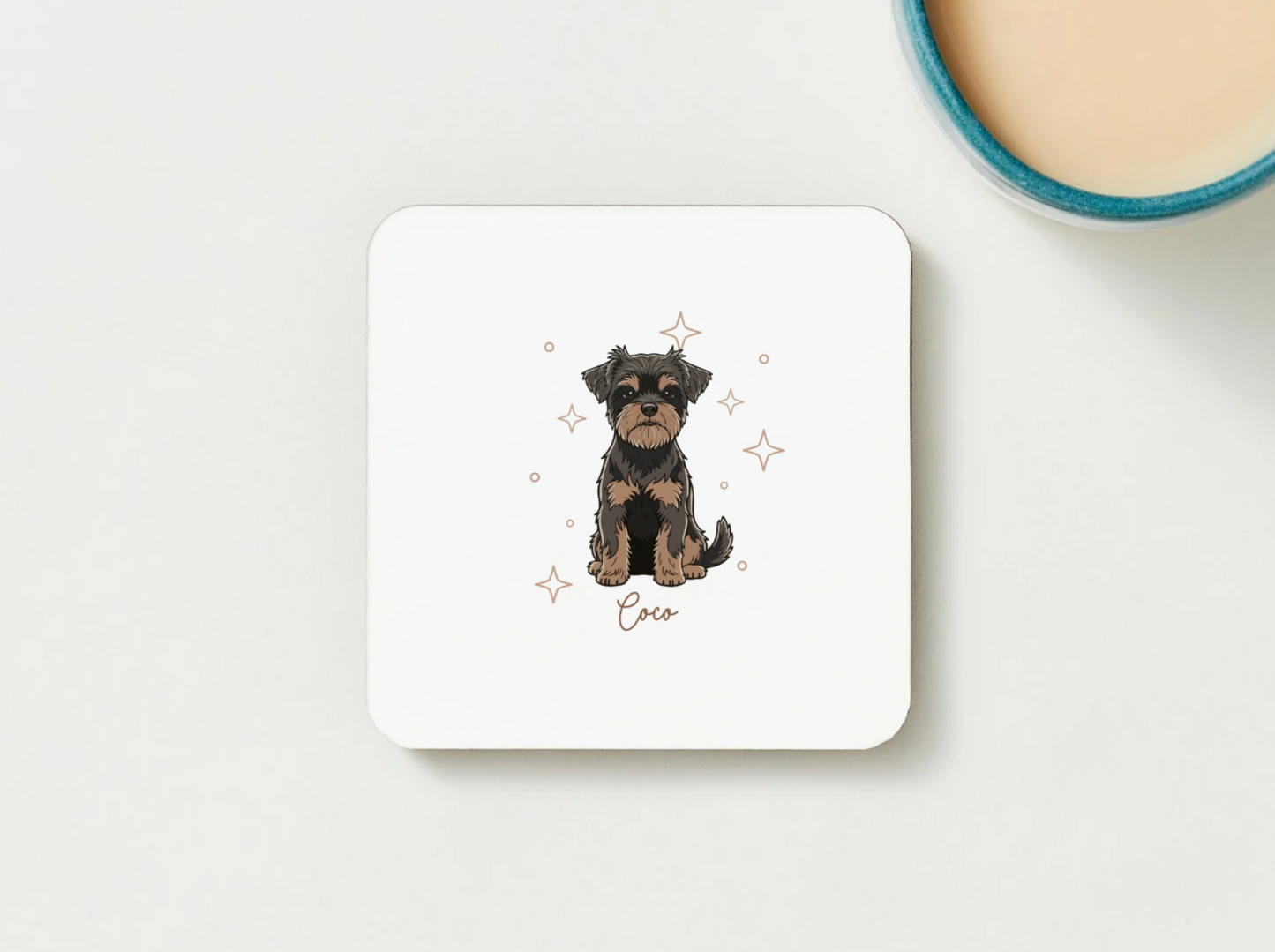 Personalizable Yorkie Coffee Mug, and/or Coaster: Custom Dog Lover Gift