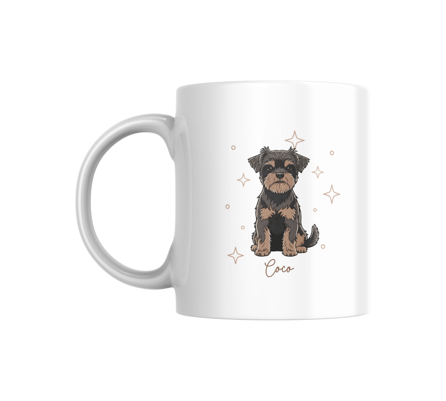 Personalizable Yorkie Coffee Mug, and/or Coaster: Custom Dog Lover Gift
