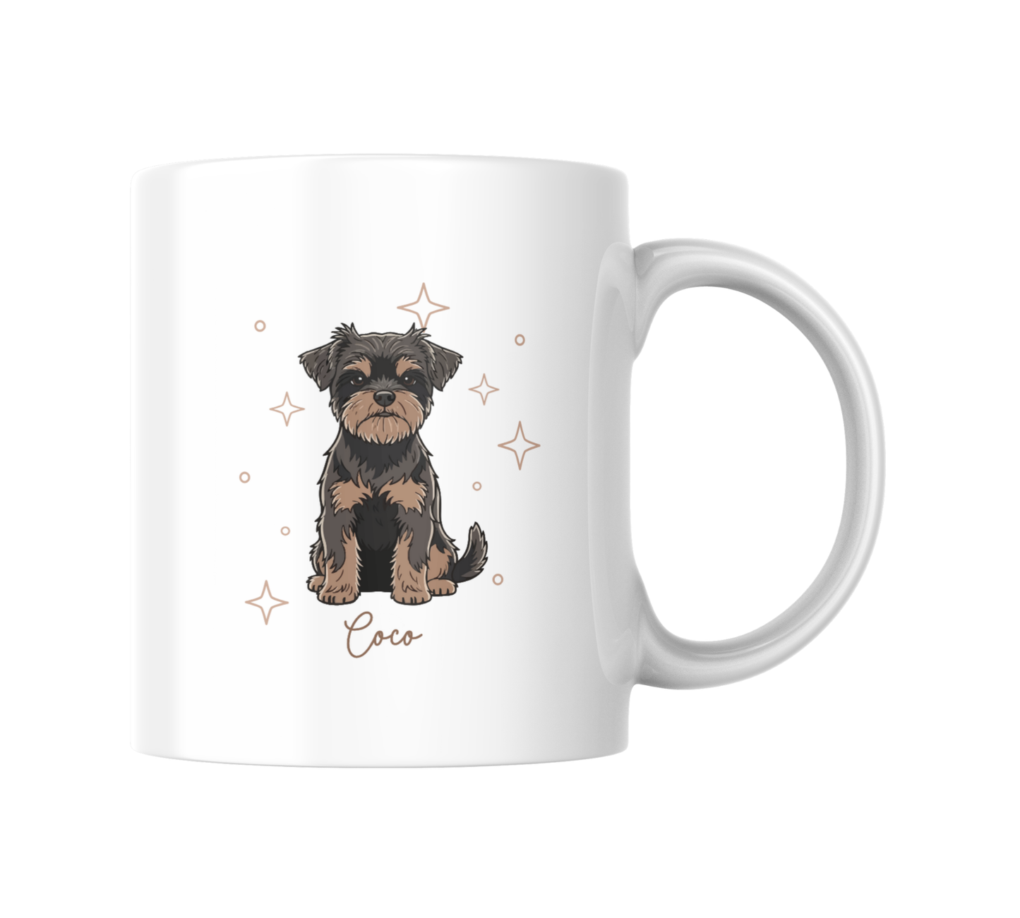 Personalizable Yorkie Coffee Mug, and/or Coaster: Custom Dog Lover Gift